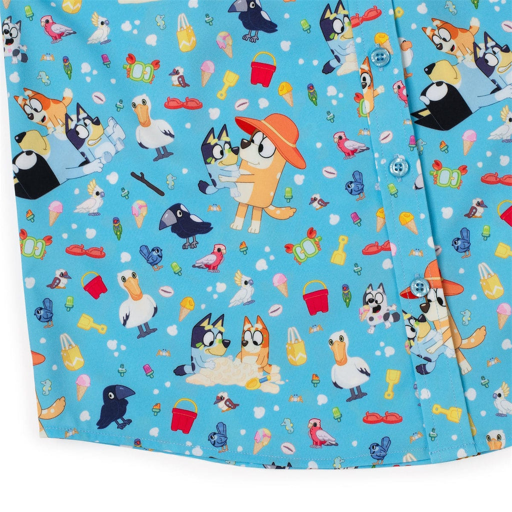 RSVLTS Beach Day Youth KUNUFLEX Short Sleeve Shirt in Blue — detail 7