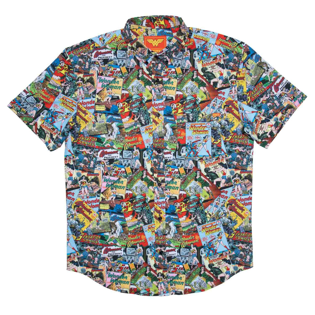 RSVLTS Themyscira Chronicles KUNUFLEX Short Sleeve Shirt in Multicolor — detail 2