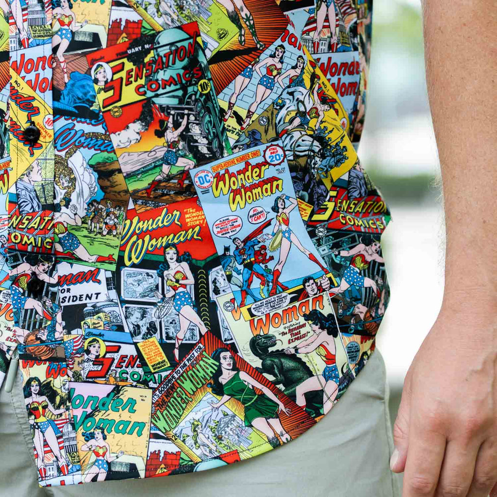 RSVLTS Themyscira Chronicles KUNUFLEX Short Sleeve Shirt in Multicolor — detail 5