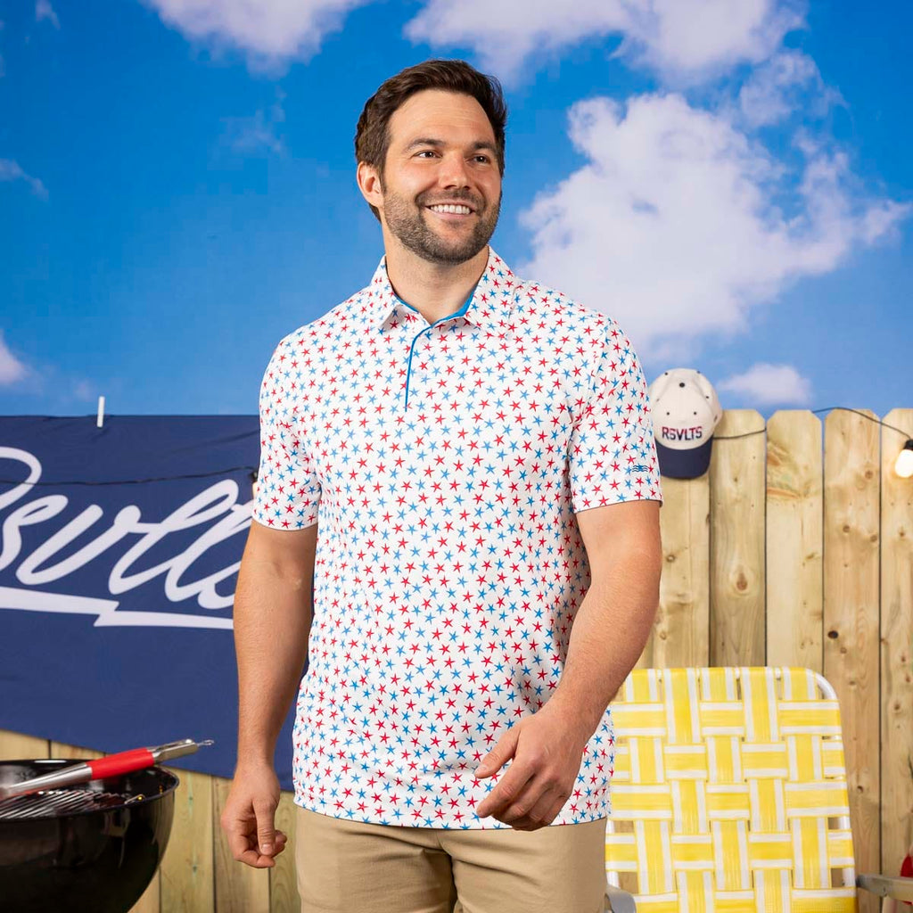 RSVLTS Starfish Spangled All-Day Polo in Multicolor — detail 4