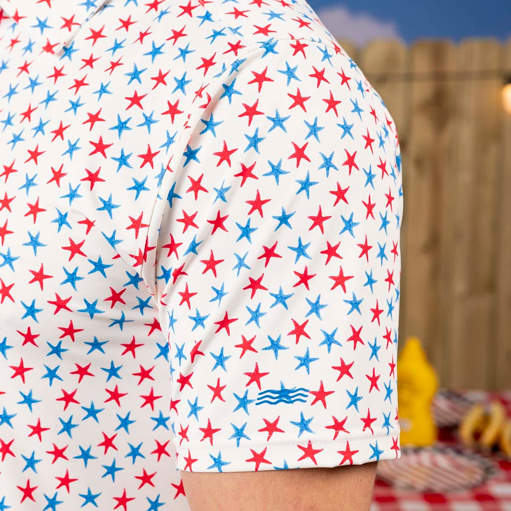 RSVLTS Starfish Spangled All-Day Polo in Multicolor — detail 7