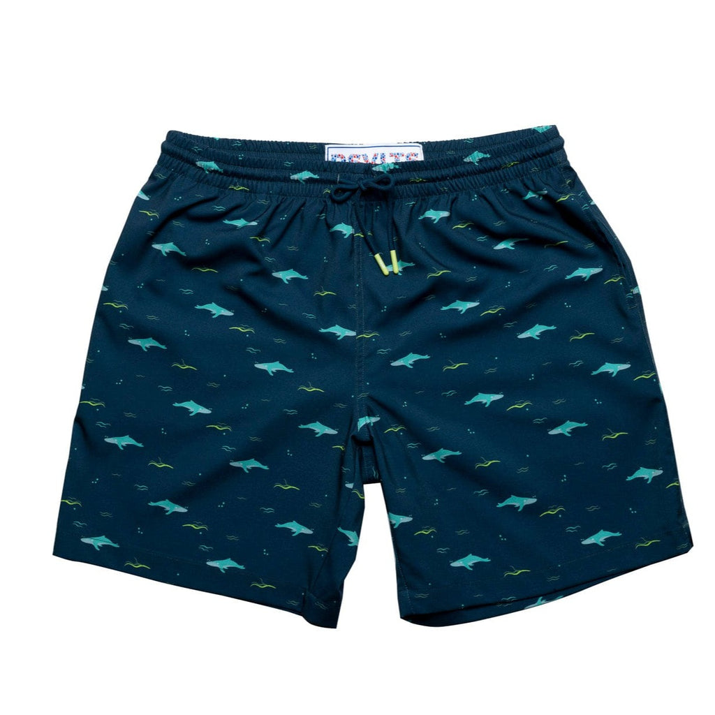 RSVLTS Baby Got Humpback Hybrid Shorts in Blue — front view