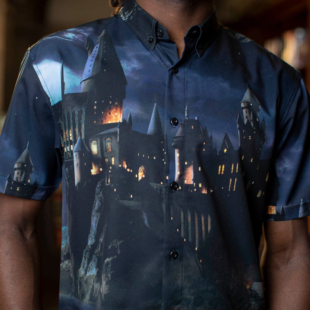 RSVLTS Welcome to Hogwarts KUNUFLEX Short Sleeve Shirt in Black — detail 6