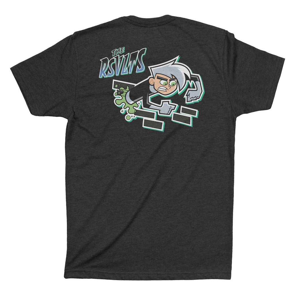 RSVLTS Danny Phantom x RSVLTS Crewneck Tee in Black — front view