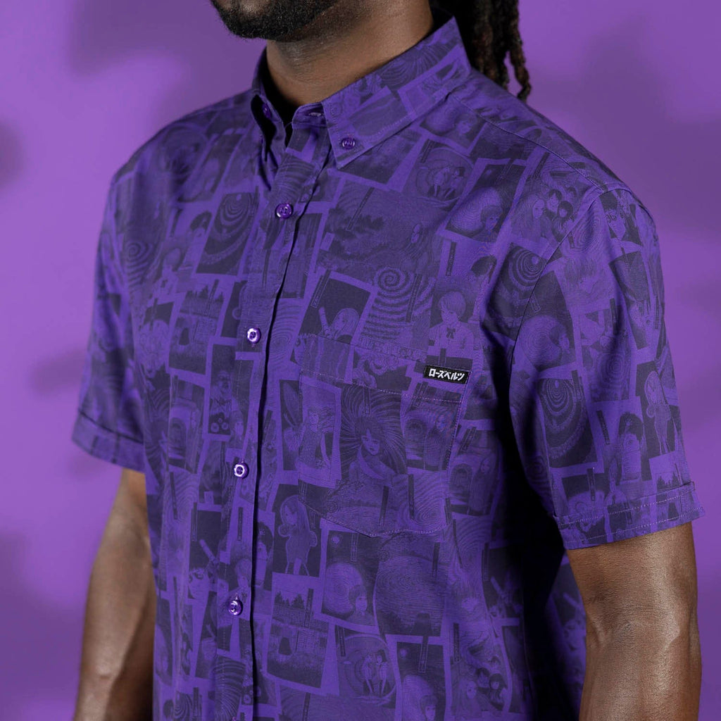RSVLTS The Curse KUNUFLEX Short Sleeve Shirt in Purple — detail 6
