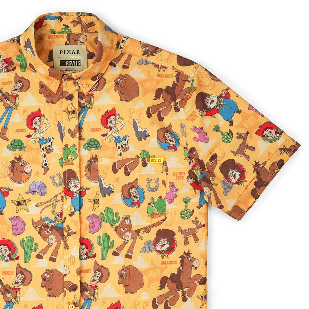 RSVLTS The Original Roundup Gang KUNUFLEX Short Sleeve Shirt in Orange — front view