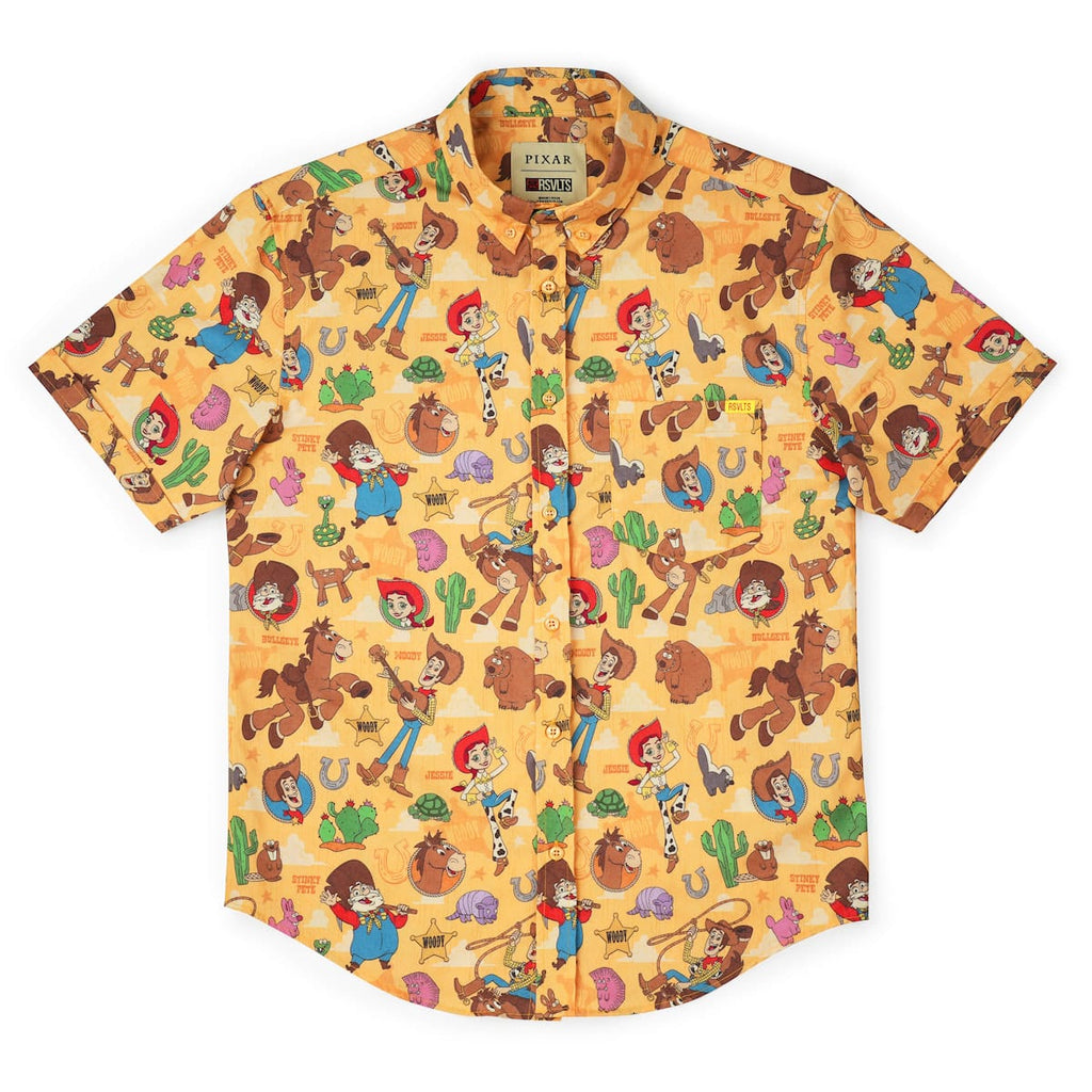 RSVLTS The Original Roundup Gang KUNUFLEX Short Sleeve Shirt in Orange — detail 7