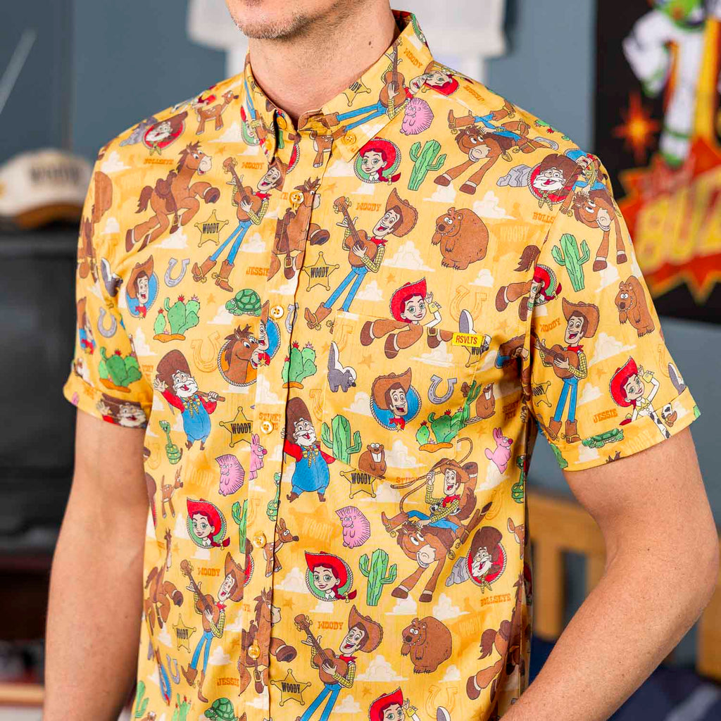 RSVLTS The Original Roundup Gang KUNUFLEX Short Sleeve Shirt in Orange — detail 6