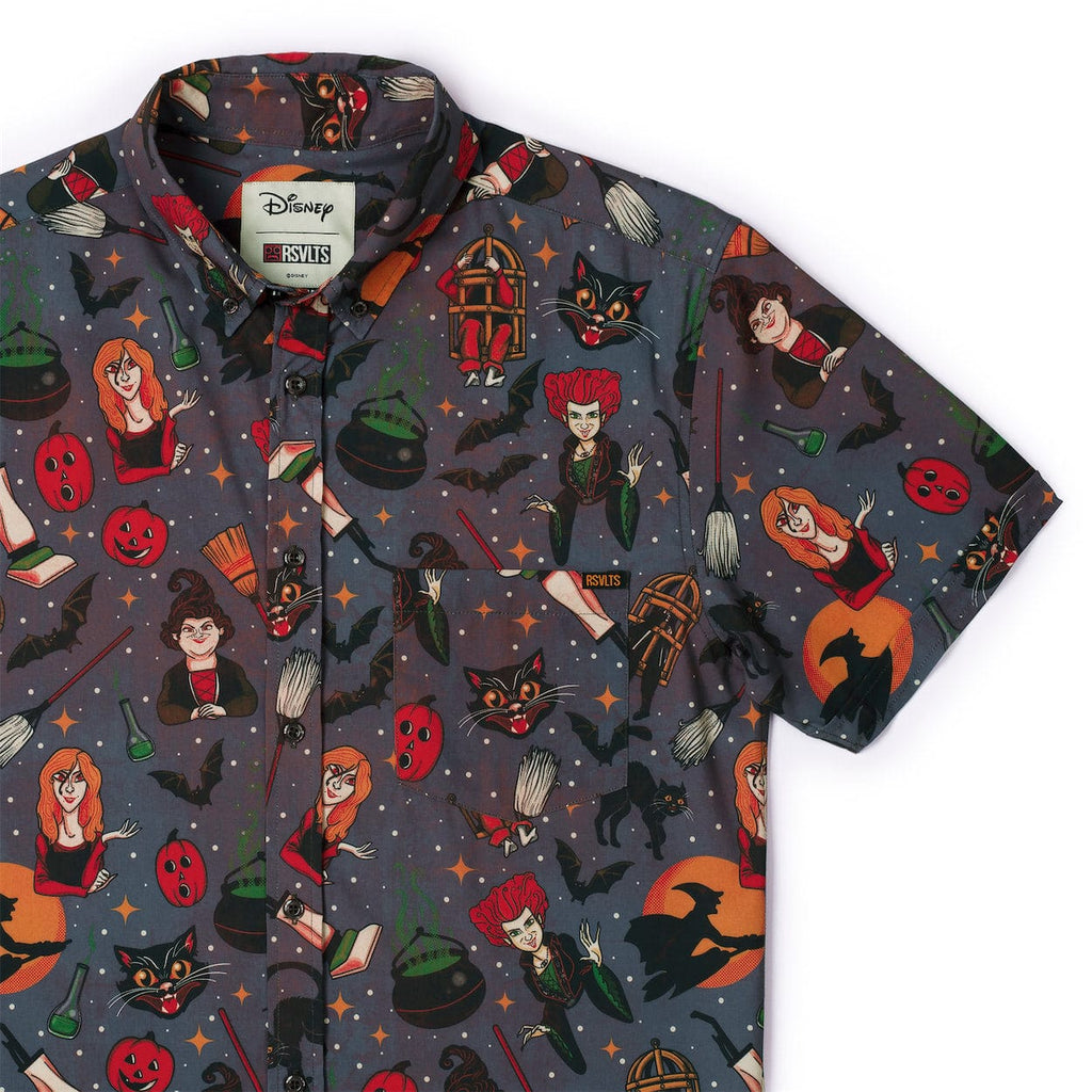 RSVLTS Magic and Mayhem KUNUFLEX Short Sleeve Shirt in Gray — front view