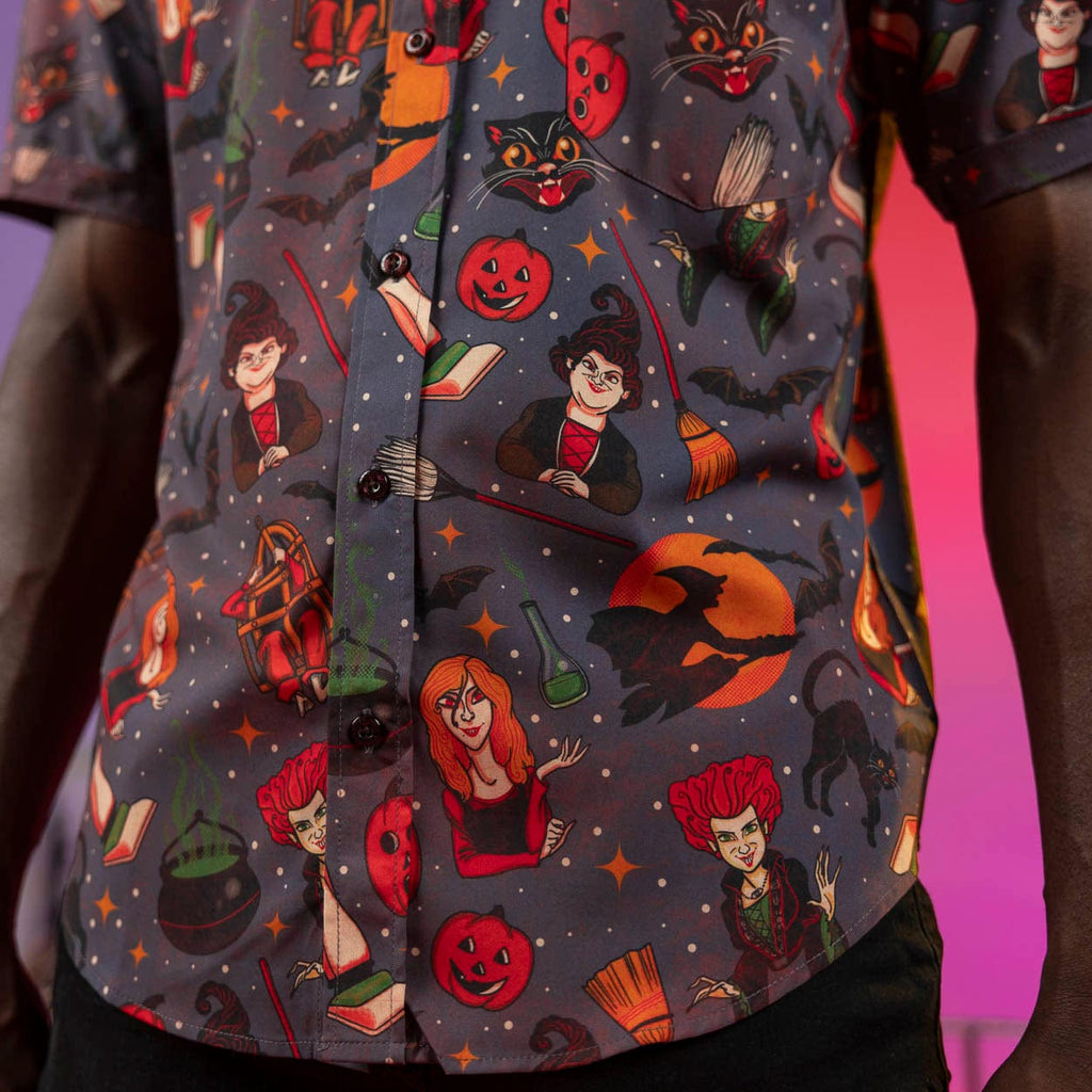 RSVLTS Magic and Mayhem KUNUFLEX Short Sleeve Shirt in Gray — detail 7