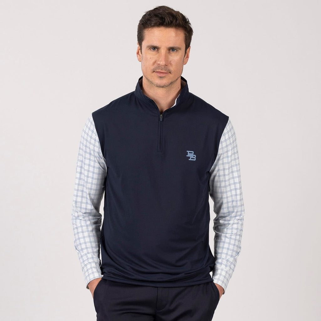 RSVLTS Finance Bro Blue (Monogram) Quarter Zip in Blue — detail 5