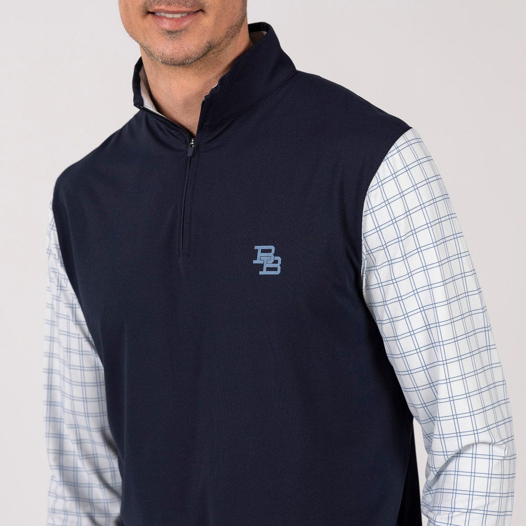 RSVLTS Finance Bro Blue (Monogram) Quarter Zip in Blue — detail 7
