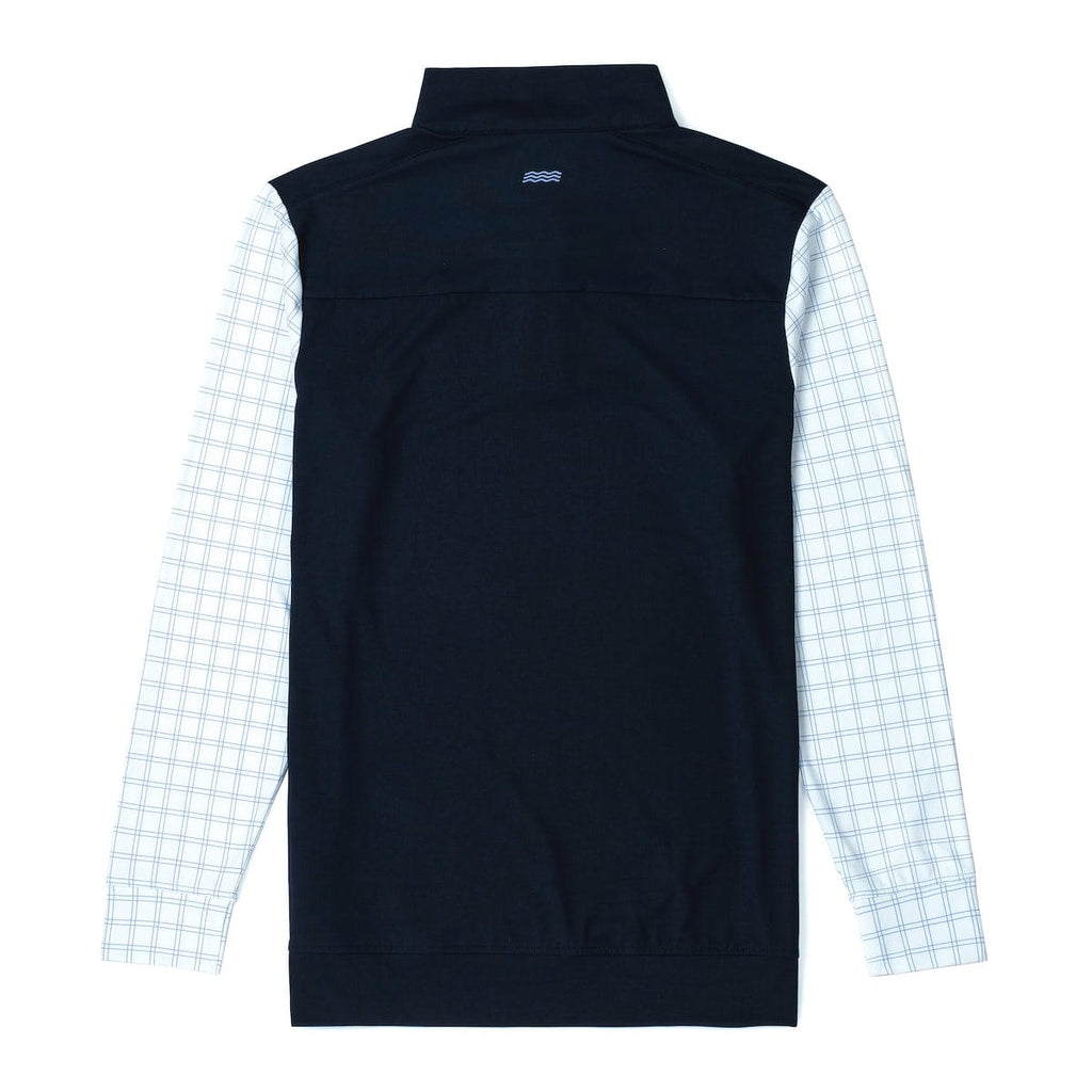 RSVLTS Finance Bro Blue (Monogram) Quarter Zip in Blue — detail 4