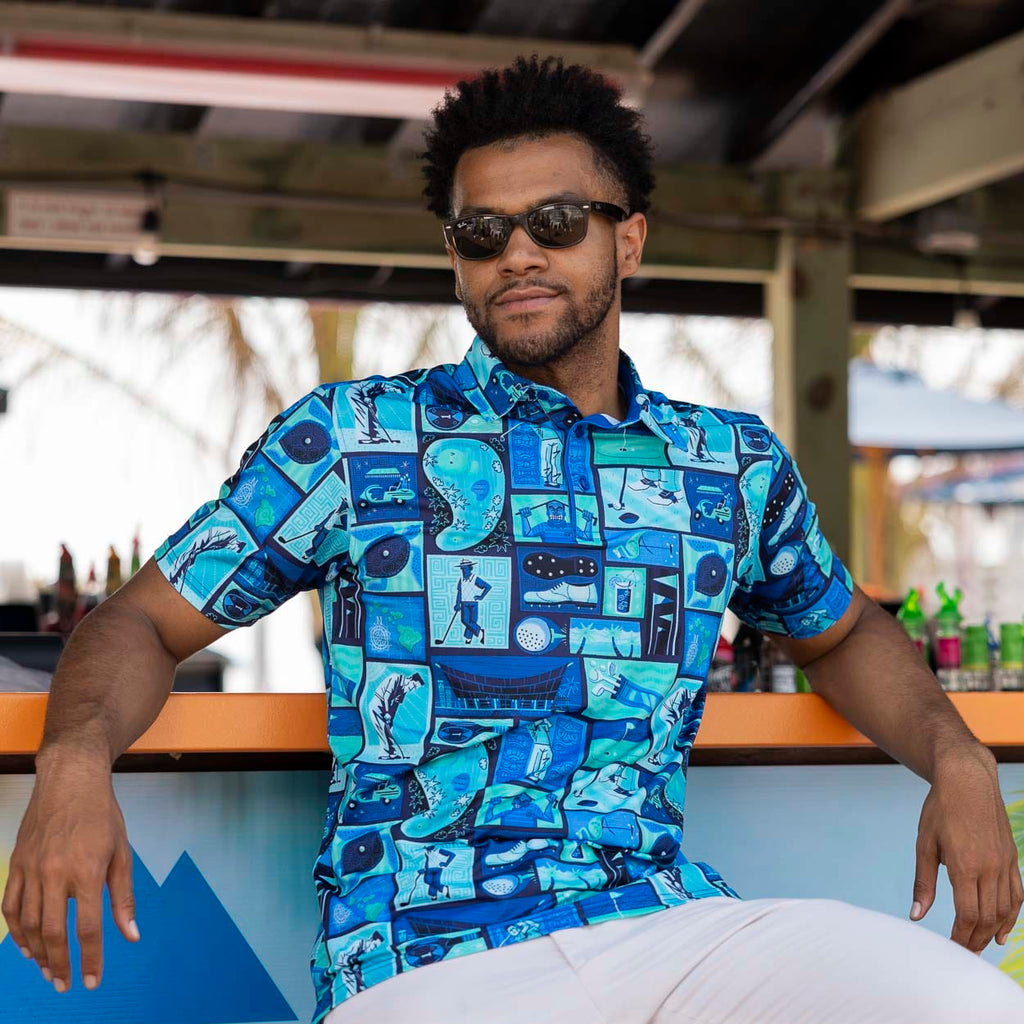 RSVLTS Tee-ki Time All-Day Polo in Blue — detail 6