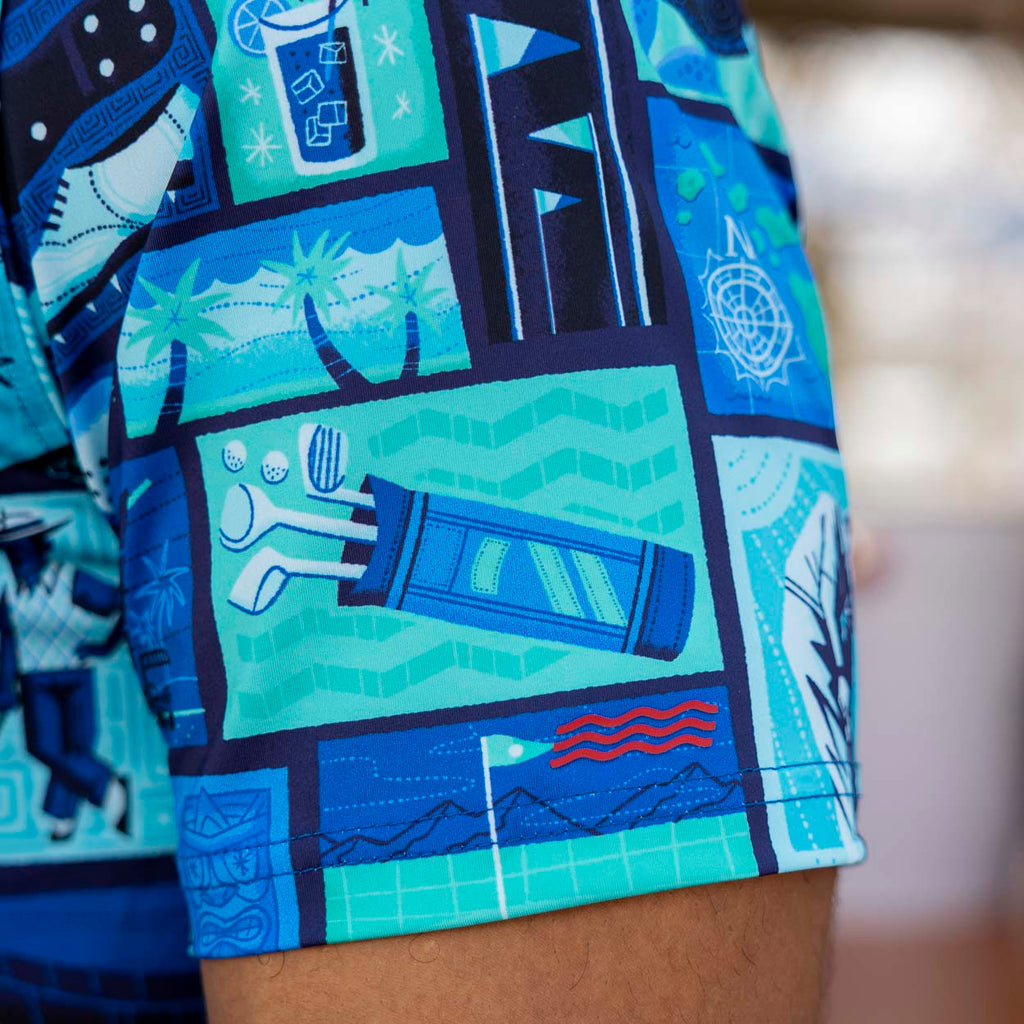 RSVLTS Tee-ki Time All-Day Polo in Blue — detail 9