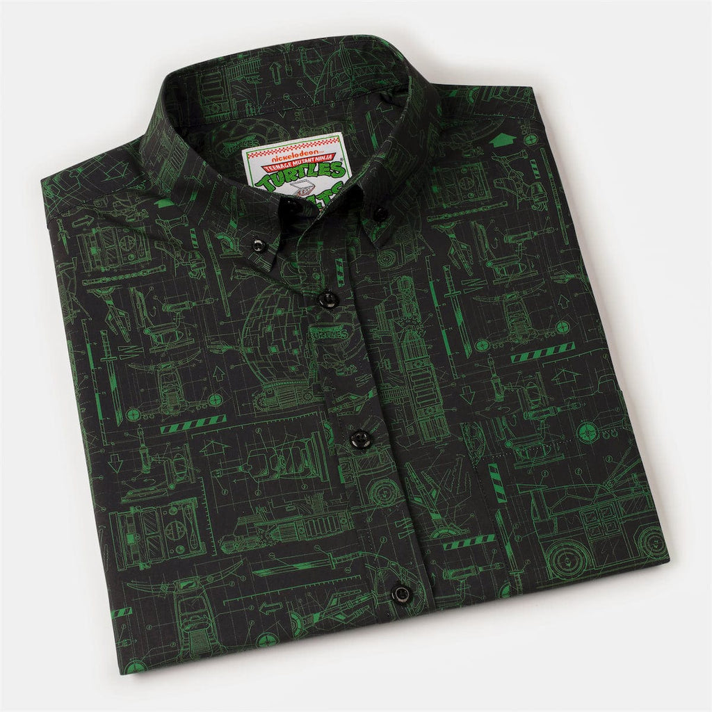 RSVLTS Greenprints KUNUFLEX Short Sleeve Shirt in Black — detail 12