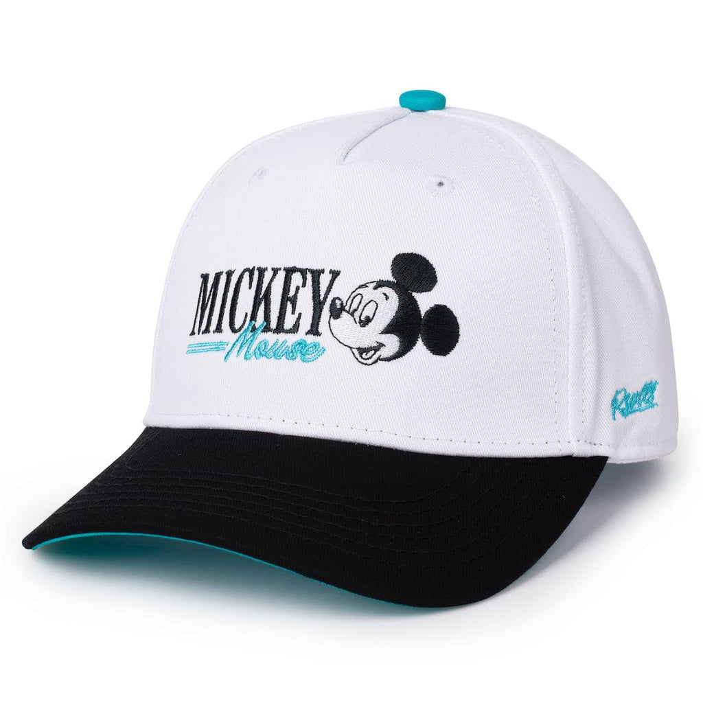 RSVLTS Mickey Through the Ears 5-Panel Curved Brim Hat in Black — front view