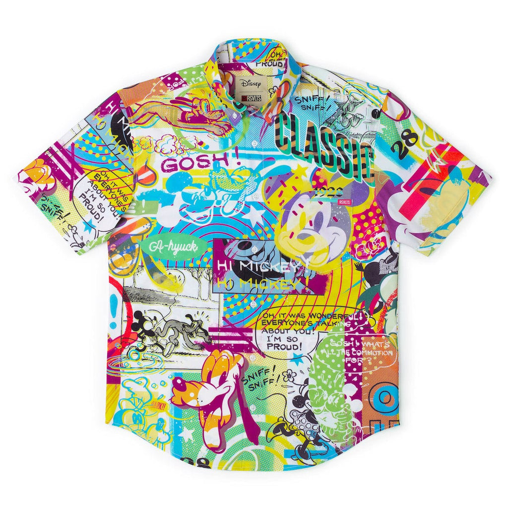 RSVLTS Pop Art Party KUNUFLEX Short Sleeve Shirt in Multicolor — detail 9