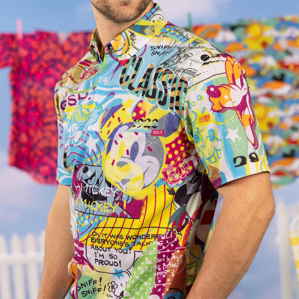 RSVLTS Pop Art Party KUNUFLEX Short Sleeve Shirt in Multicolor — detail 7