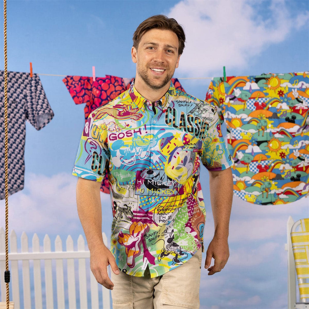 RSVLTS Pop Art Party KUNUFLEX Short Sleeve Shirt in Multicolor — detail 6