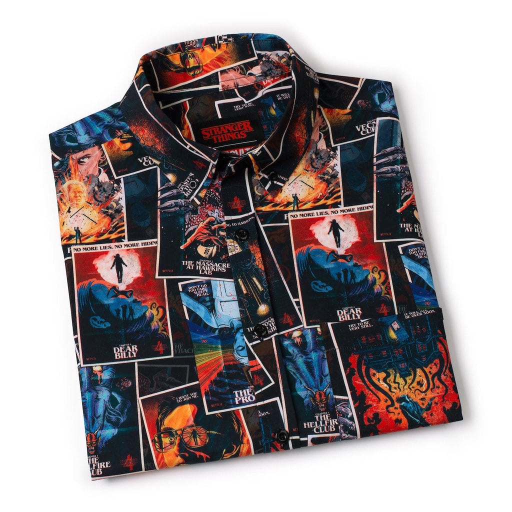 RSVLTS The Art of Four KUNUFLEX Short Sleeve Shirt in Black — detail 11