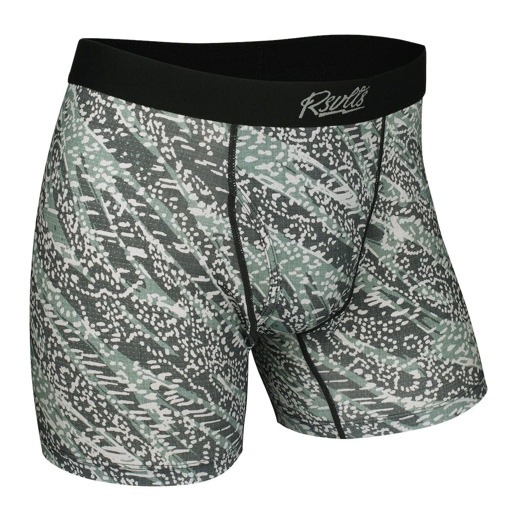 RSVLTS Ghillie Camo Single-Pack Boxer Briefs in Green — front view