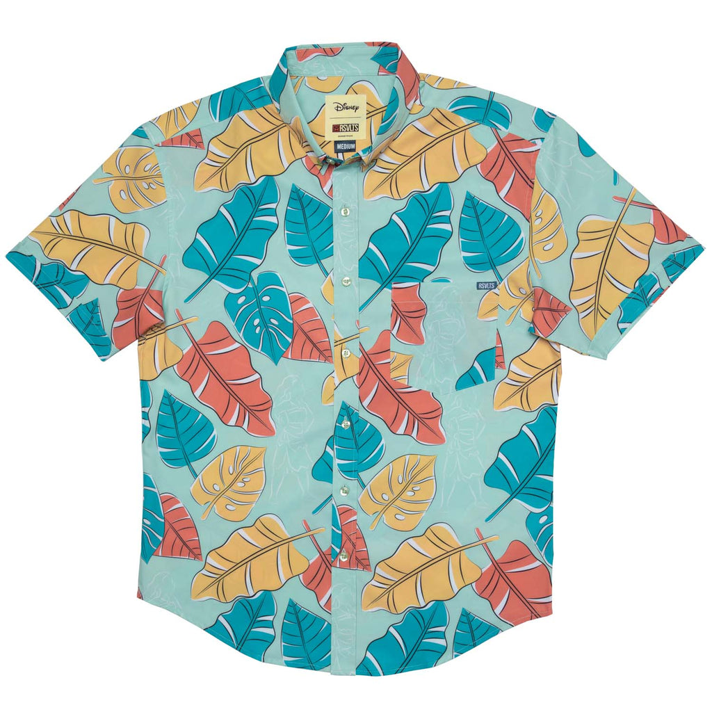 RSVLTS Moana of Motunui KUNUFLEX Short Sleeve Shirt in Blue — detail 2