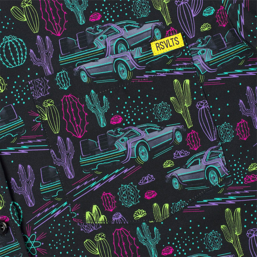 RSVLTS Quantum Cowboys KUNUFLEX Short Sleeve Shirt in Black — detail 8