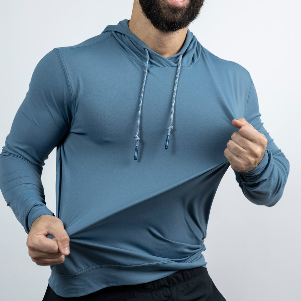 RSVLTS Mystic Mountain Blueberry Performance Hoodie in Blue — detail 2