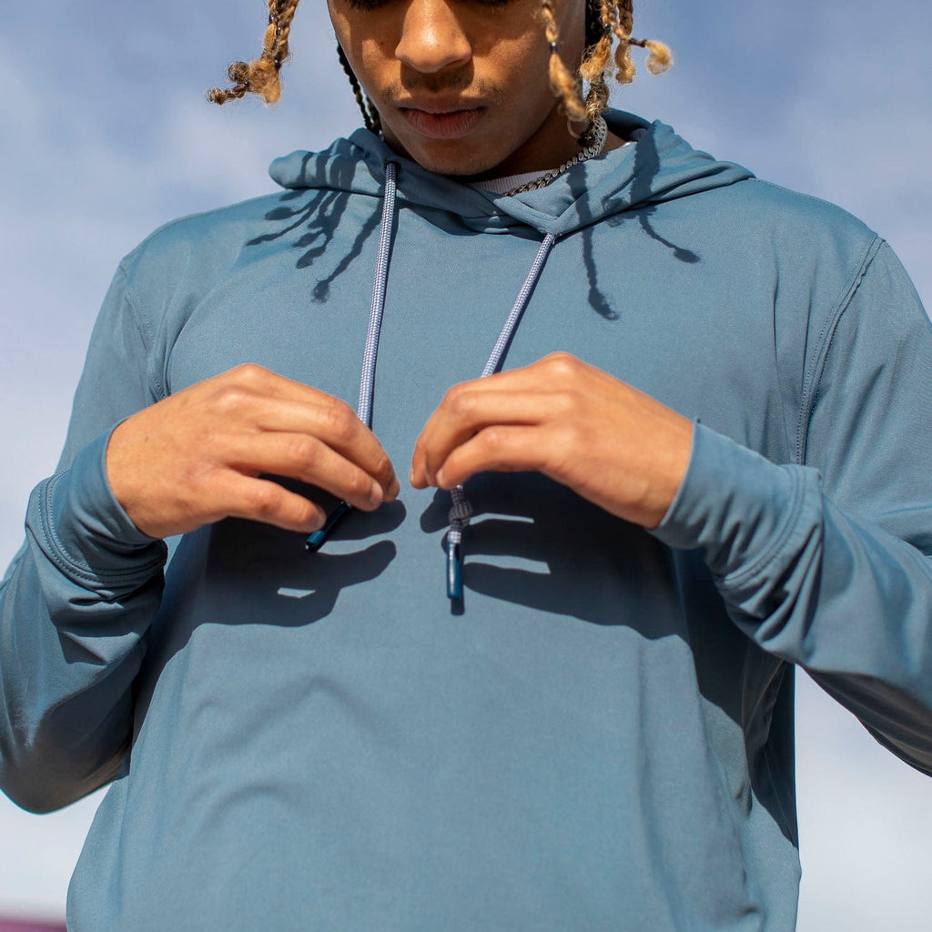 RSVLTS Mystic Mountain Blueberry Performance Hoodie in Blue — detail 6