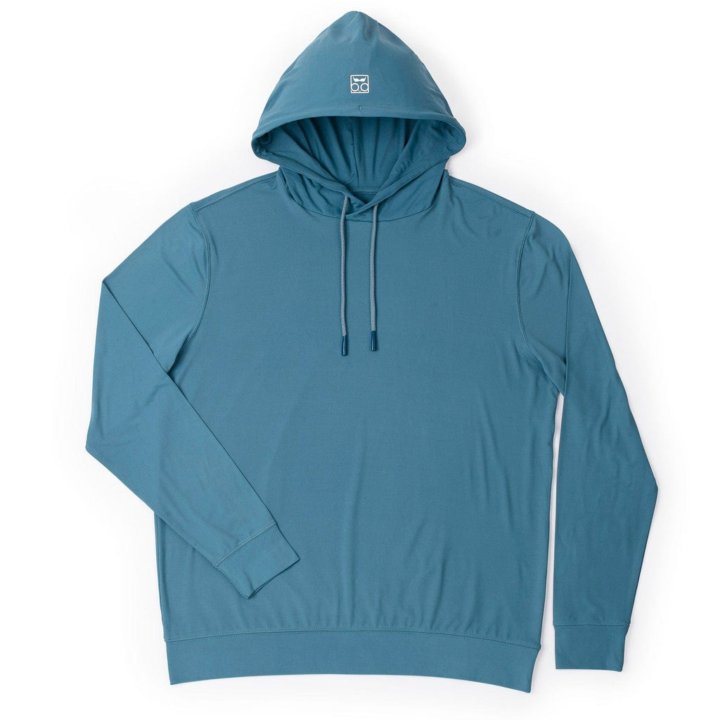 RSVLTS Mystic Mountain Blueberry Performance Hoodie in Blue — front view