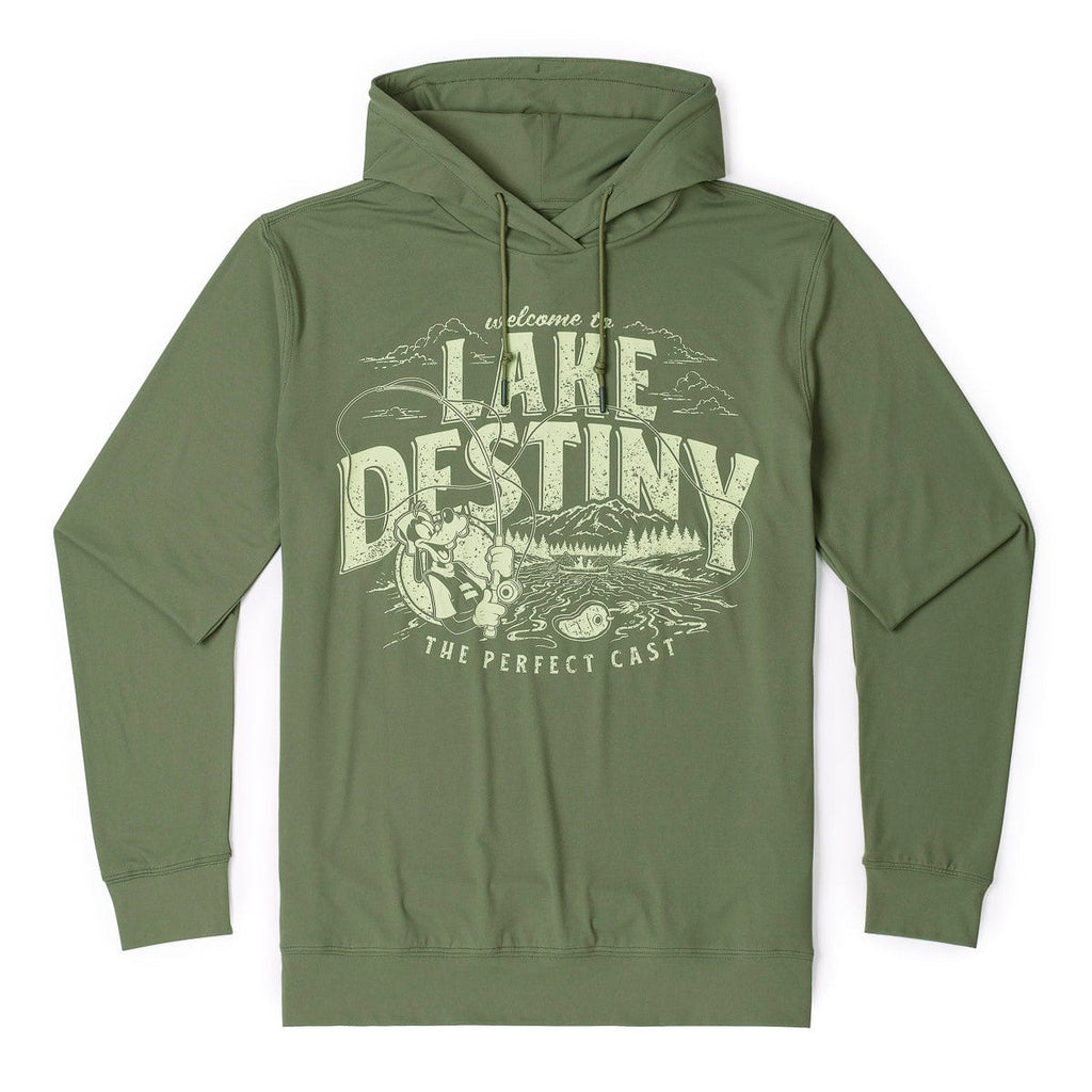 RSVLTS Lake Destiny Performance Hoodie in Green — front view