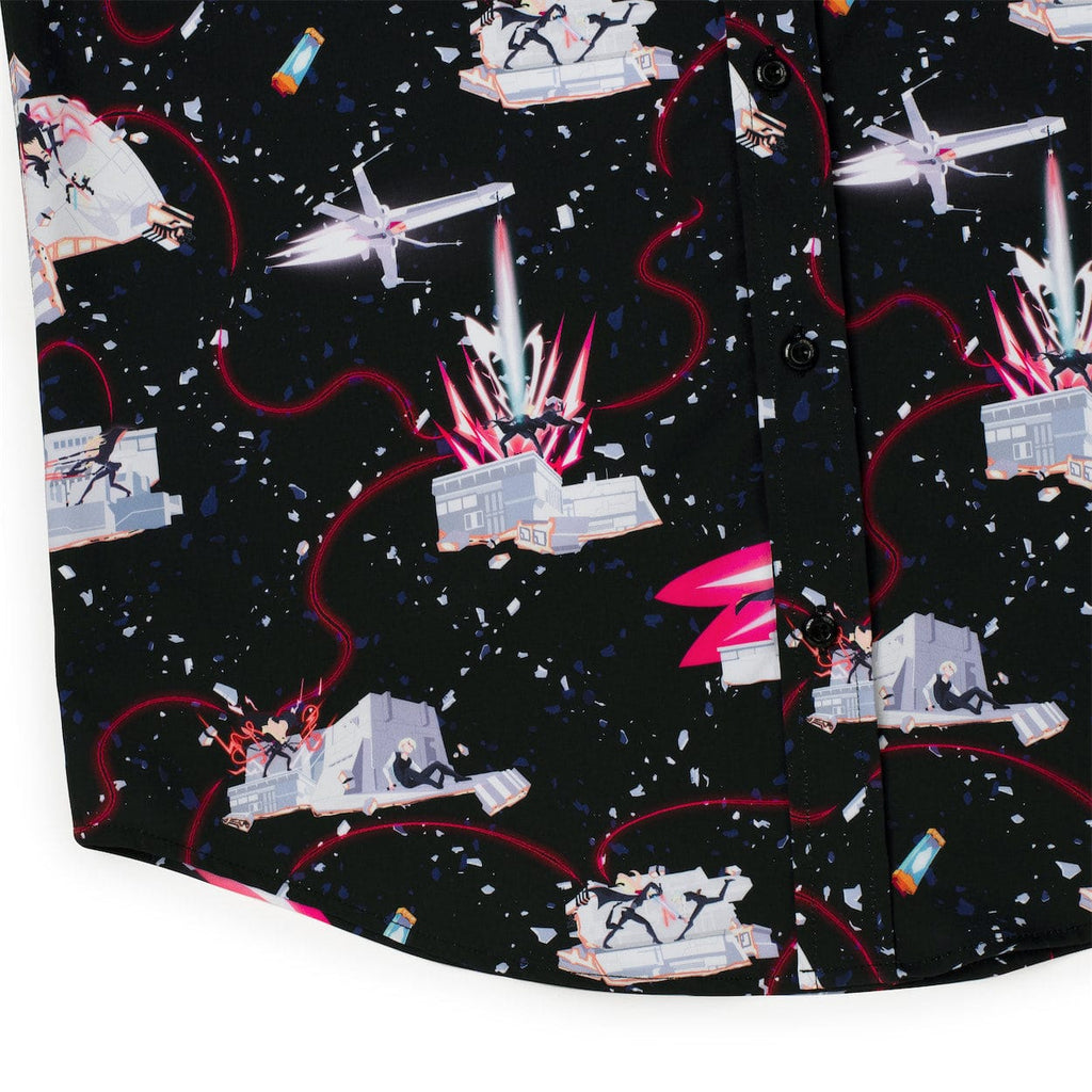 RSVLTS The Twins KUNUFLEX Short Sleeve Shirt in Black — detail 10