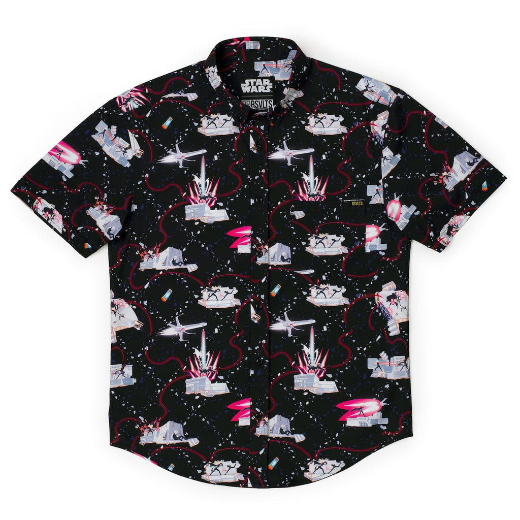 RSVLTS The Twins KUNUFLEX Short Sleeve Shirt in Black — detail 6