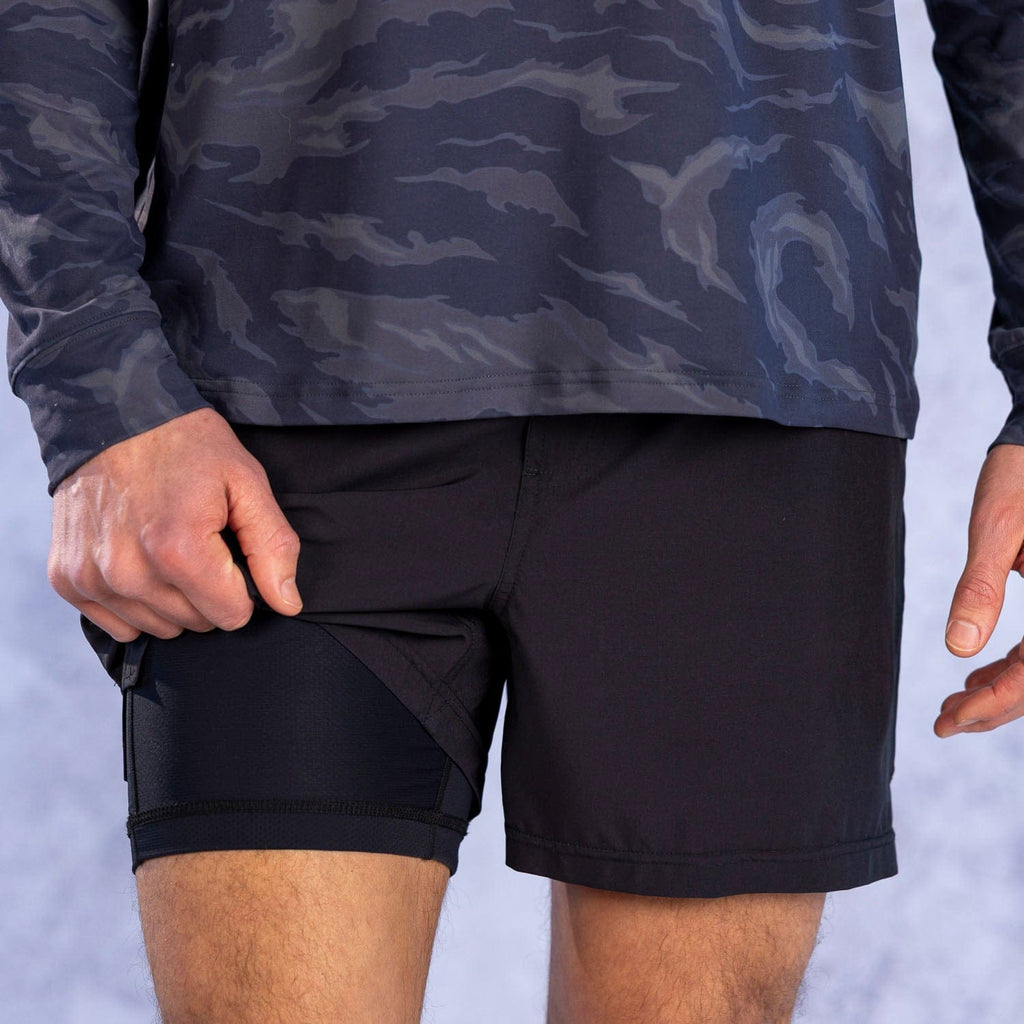 RSVLTS Abyss V1 Lined Training Shorts in Black — detail 2