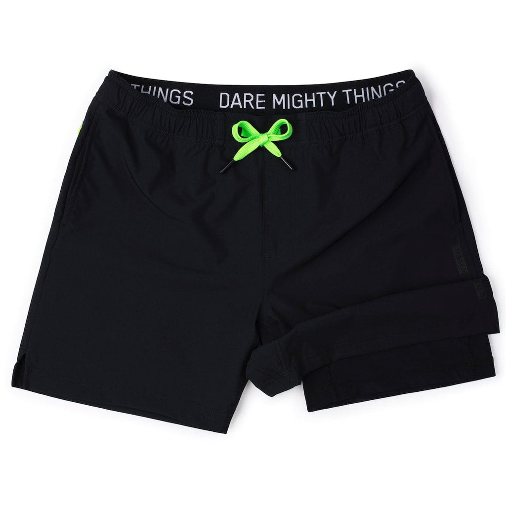RSVLTS Abyss V1 Lined Training Shorts in Black — front view
