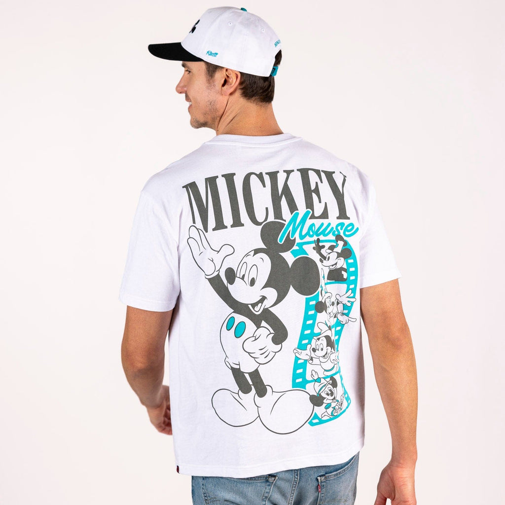 RSVLTS Mickey Through the Ears Vintage Crewneck Tee in White — detail 4
