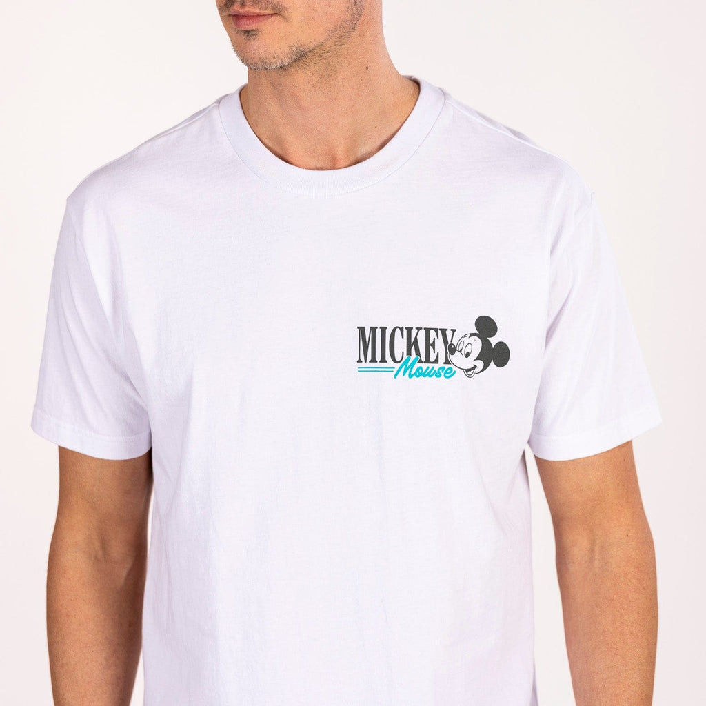 RSVLTS Mickey Through the Ears Vintage Crewneck Tee in White — detail 7