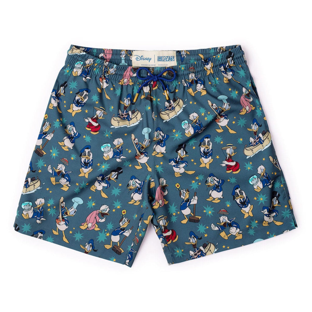 RSVLTS Quackin’ Us Up Hybrid Shorts in Blue — front view