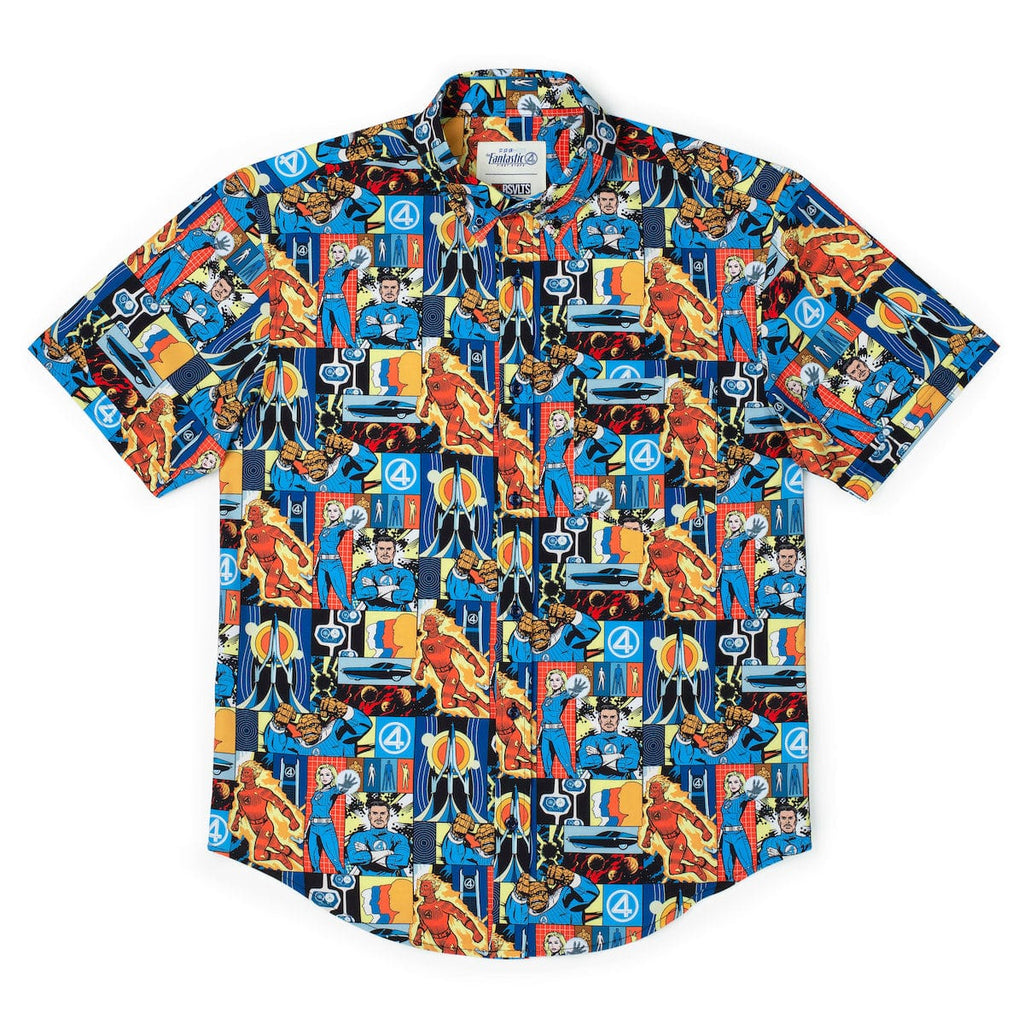 RSVLTS First Family KUNUFLEX Short Sleeve Shirt in Blue — detail 5