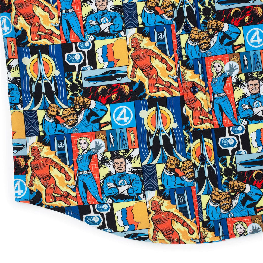 RSVLTS First Family KUNUFLEX Short Sleeve Shirt in Blue — detail 7