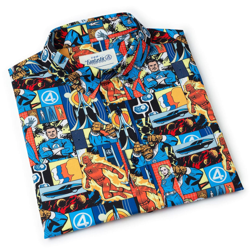 RSVLTS First Family KUNUFLEX Short Sleeve Shirt in Blue — detail 8