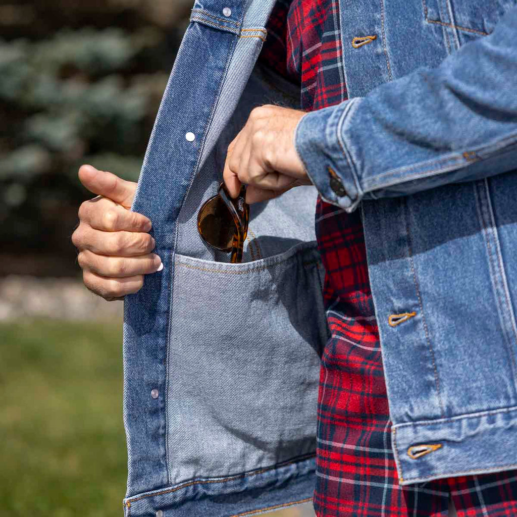 RSVLTS Denim Dan Classic Denim Jacket in Blue — detail 9