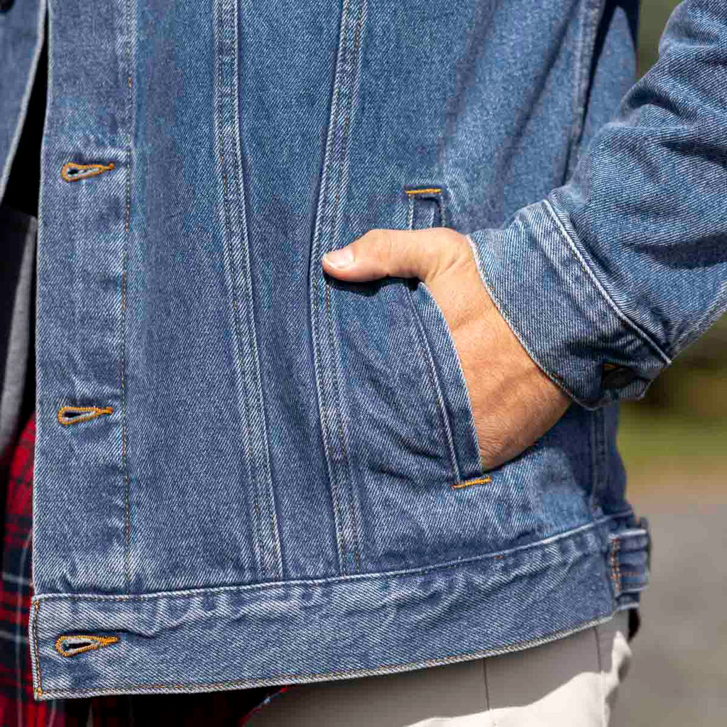 RSVLTS Denim Dan Classic Denim Jacket in Blue — detail 13