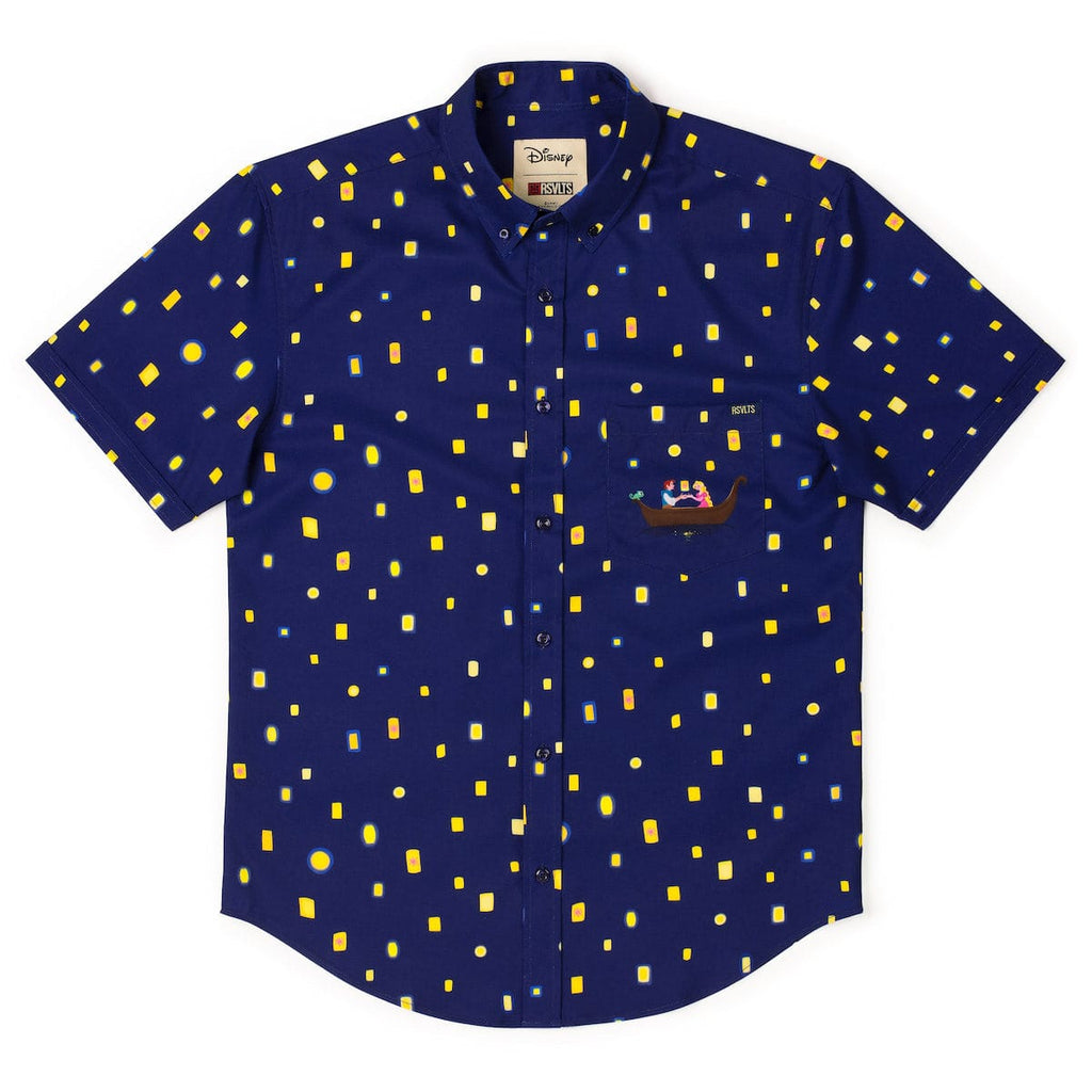 RSVLTS Lanterns KUNUFLEX Short Sleeve Shirt in Blue — detail 3
