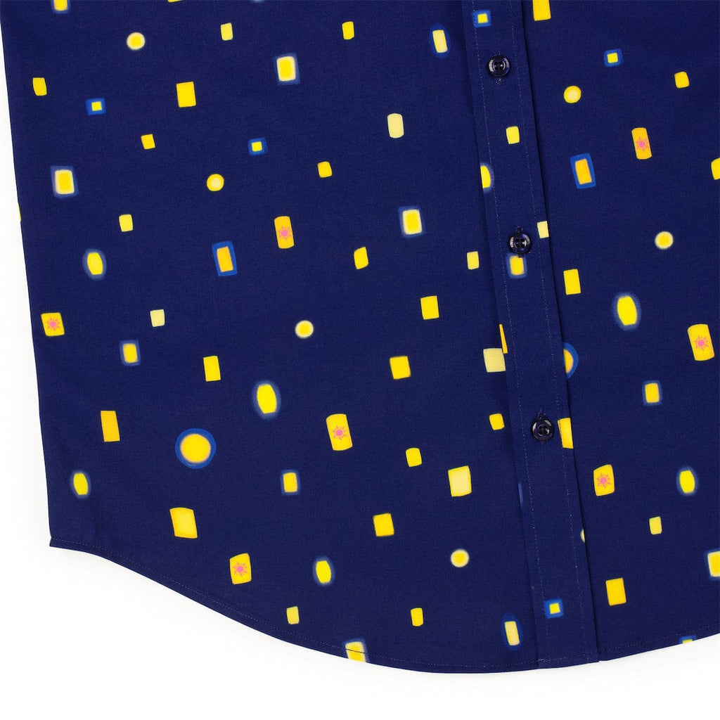 RSVLTS Lanterns KUNUFLEX Short Sleeve Shirt in Blue — detail 5