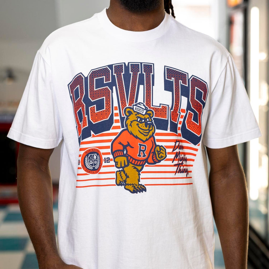 RSVLTS Mascot March Vintage Crewneck Tee — front view