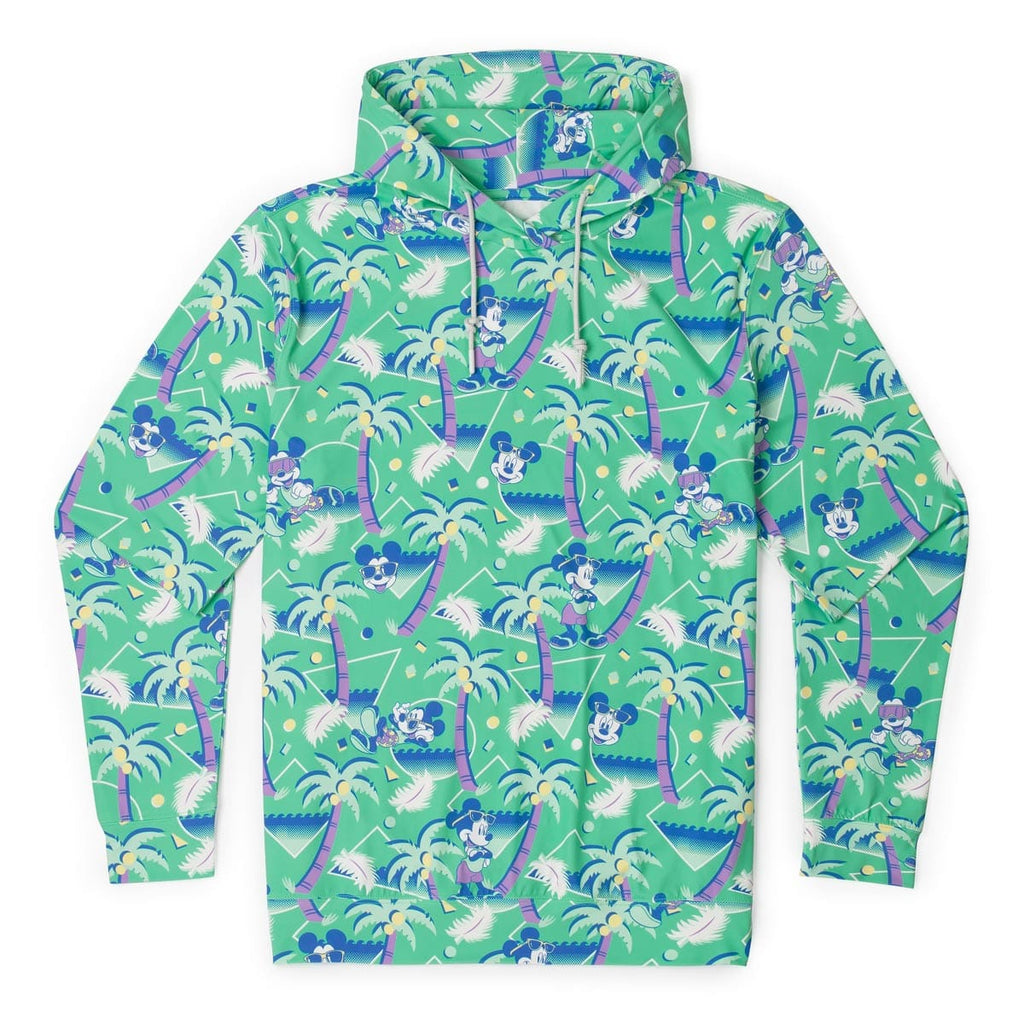 RSVLTS Cabana Mickey Performance Hoodie in Green — front view
