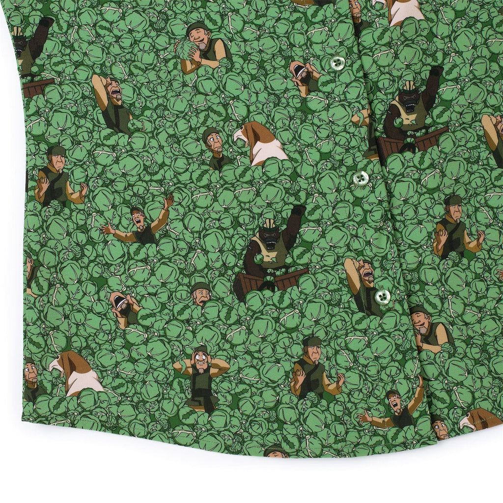 RSVLTS My Cabbages! Women's KUNUFLEX Short Sleeve Shirt in Green — detail 6