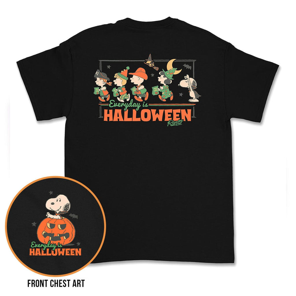 RSVLTS Everyday Is Halloween Crewneck Tee in Black — front view